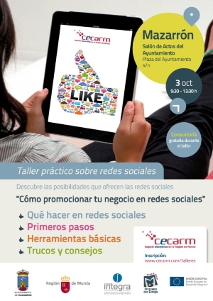 CARTEL CURSO NEGOCIOS EN REDES SOCIALES CECARM