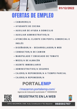 OFERTAS DE EMPLEO PORTALEMP 1 DE DICIEMBRE