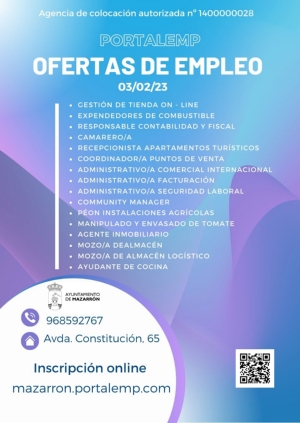 OFERTAS DE EMPLEO PORTALEMP 3 FEBRERO