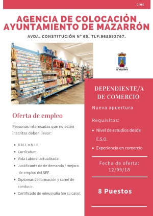 Ofertas de empleo 12 septiembre