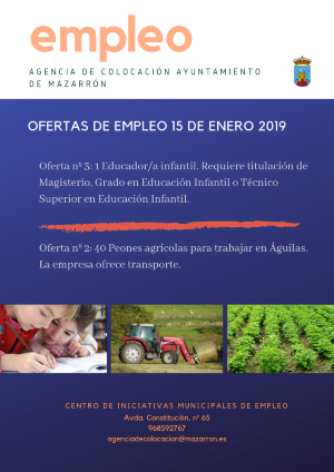 Ofertas de empleo 15 enero