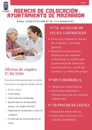 Ofertas de empleo 17 de octubre