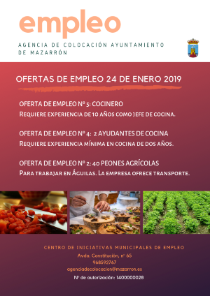 Ofertas de empleo 24 enero