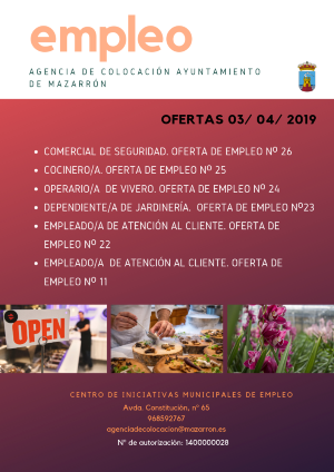 Ofertas de empleo 3 de abril