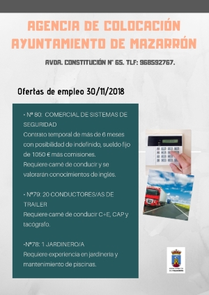 Ofertas de empleo 30 noviembre