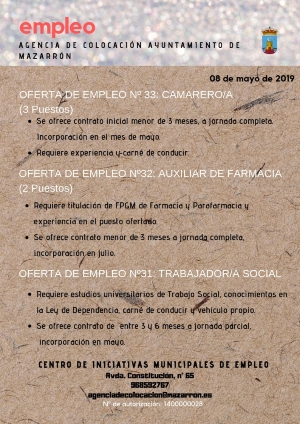 ofertas de empleo 8 mayo