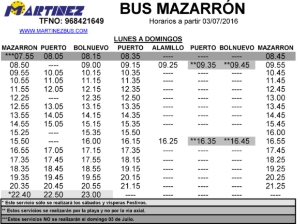 BUS MAZARRÓN