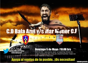 BALA AZUL CARTEL AFICION 5 MAYO