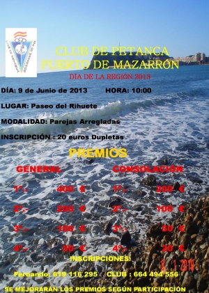 CLUB PETANCA PUERTO MAZARRON JUNIO 2013 (1)