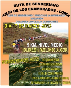 RUTA SENDERISTA 17 DE MARZO