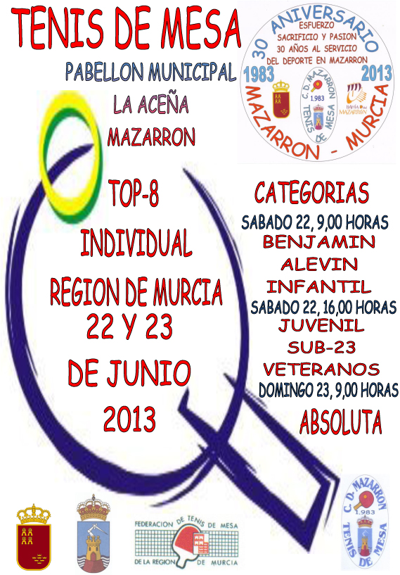 TENIS DE MESA TORNEO TOP 8